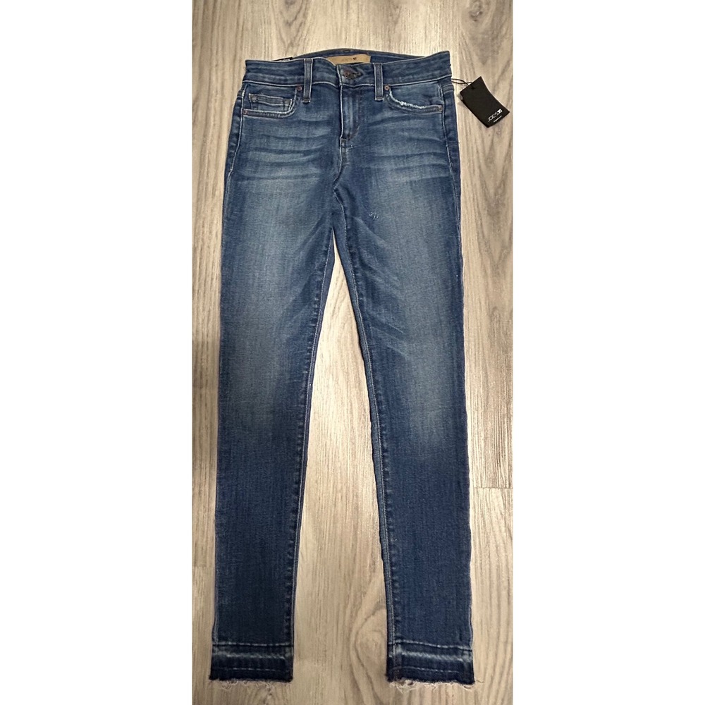 NWT Joes Jeans Skinny Ankle Medium Wash Raw Hem Denim Jeans with flaw Size 25